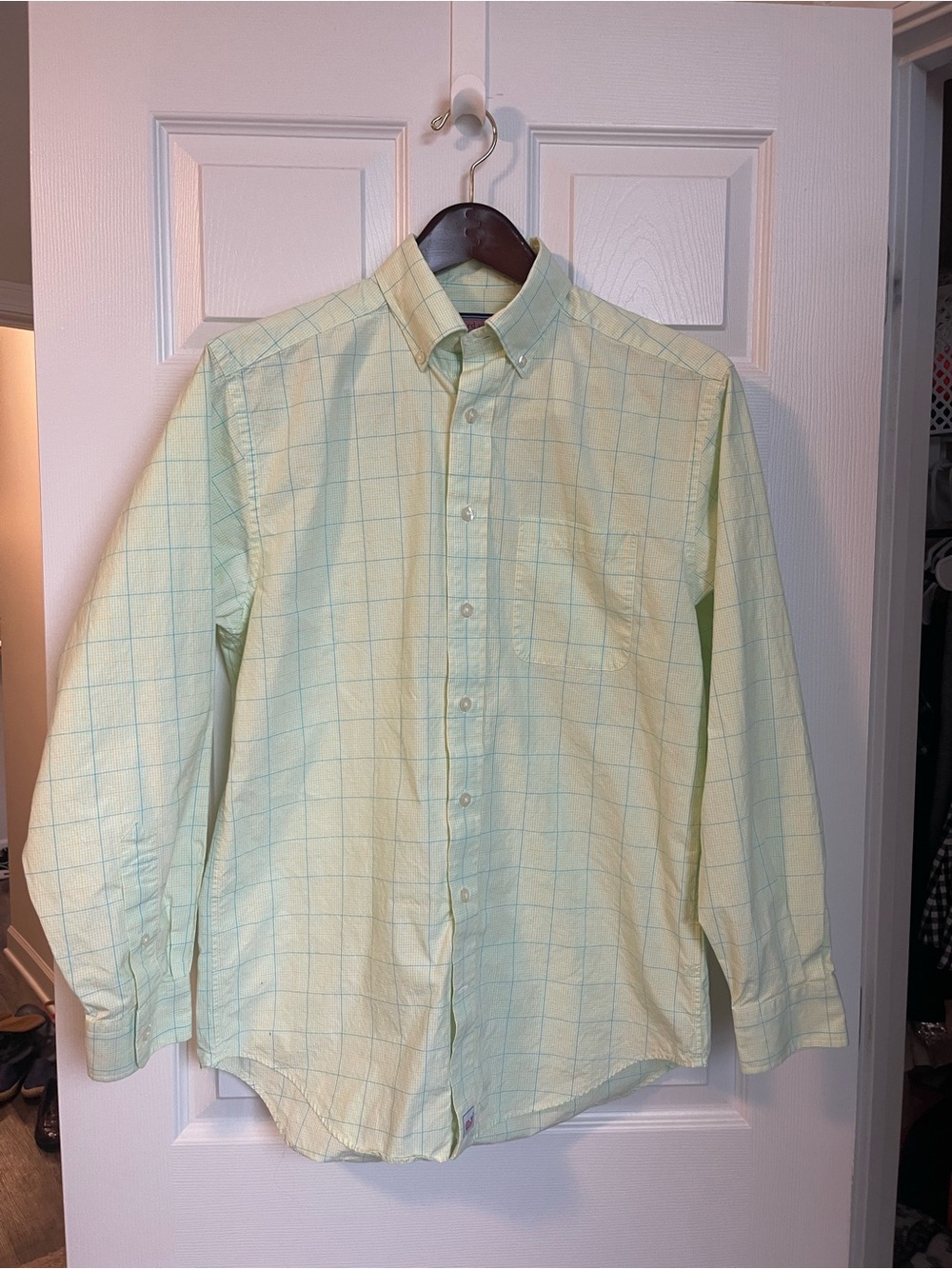 Men's Light Green Vineyard Vines Button-Down Shirt